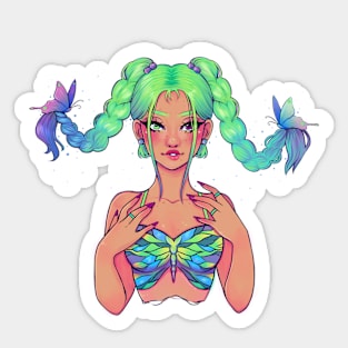 Butterfly Girl Sticker